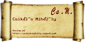 Csikós Mihály névjegykártya