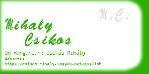 mihaly csikos business card
